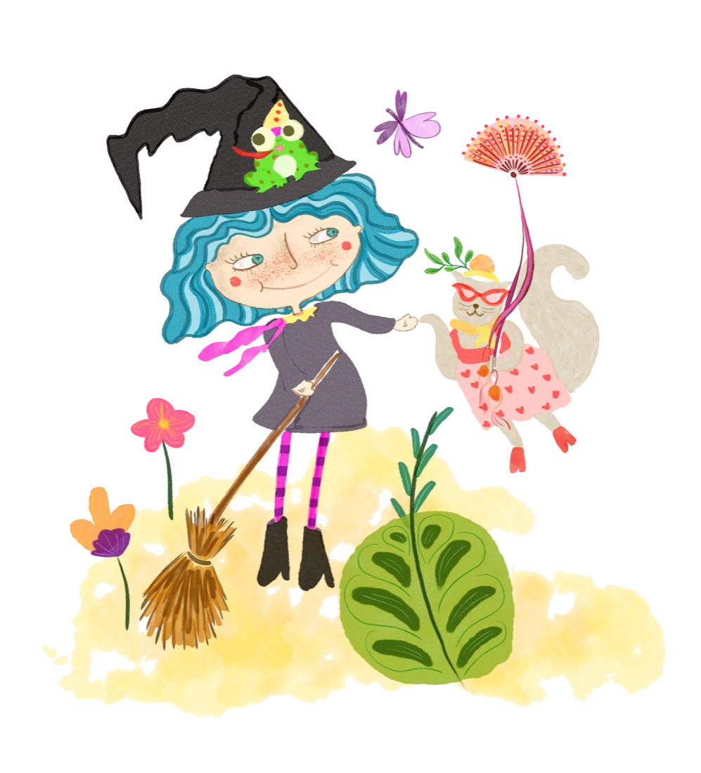 Little witch sticker, by Liss Ampuero.