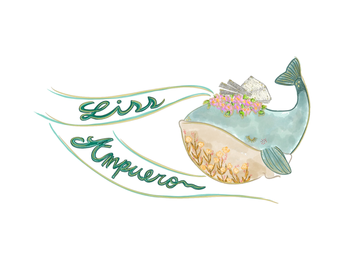 Whale sticker lettered Liss Ampuero, by Liss Ampuero.